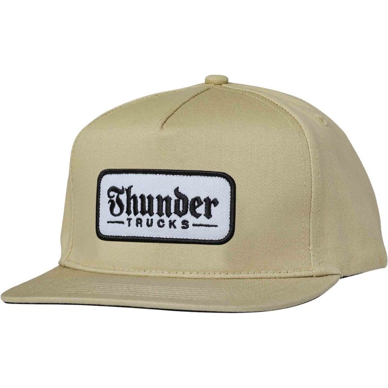 THUNDER SCRIPT PATCH SNAPBACK TAN