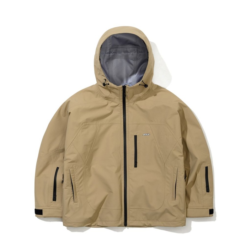 BSRabbit hooded 3L Seam sealing Jacket beige Medium