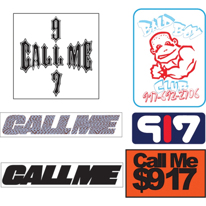 CALL ME 917 SP23 ASSORTED STICKERS 10/PK