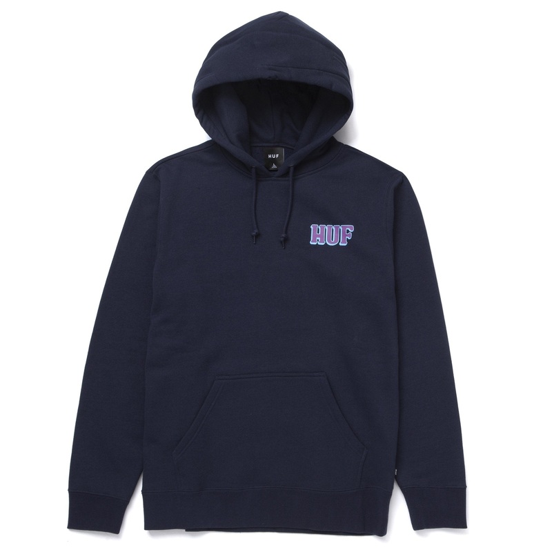 HUF COLLISION PULLOVER HOOD – NAVY BLAZER SMALL