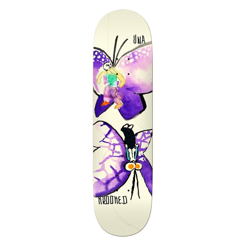 Krooked Una Farrar Butterflies Deck 8.28″