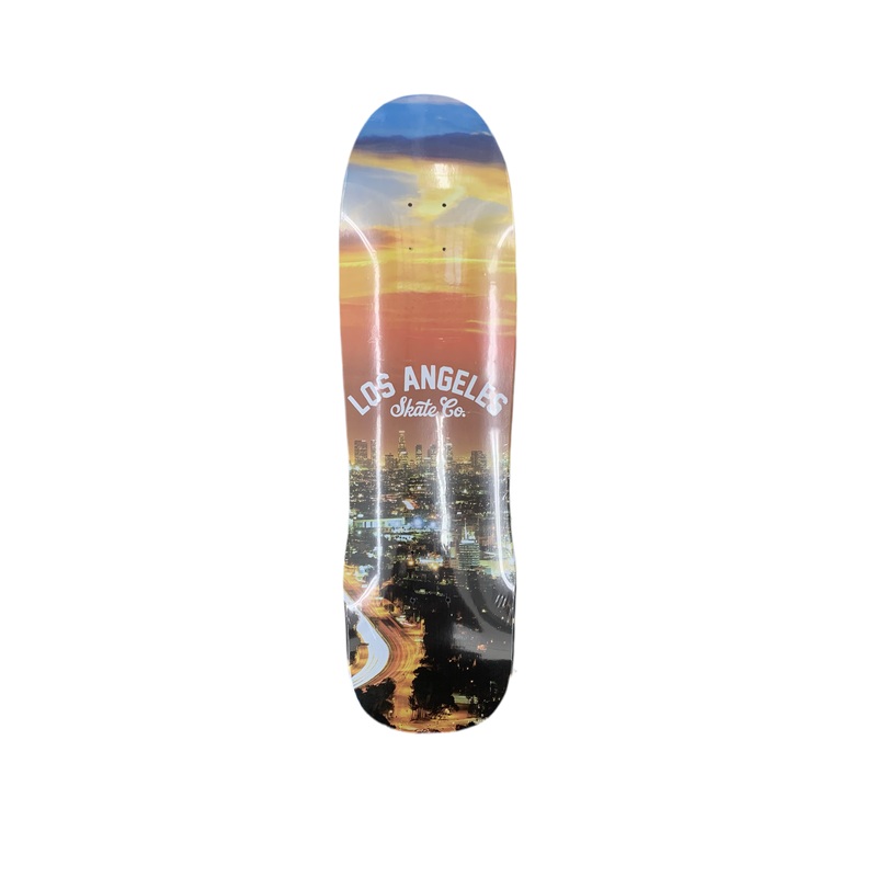 LA Skate Sunset Skyline Eternal Life Shaped Skateboard Deck 8.6
