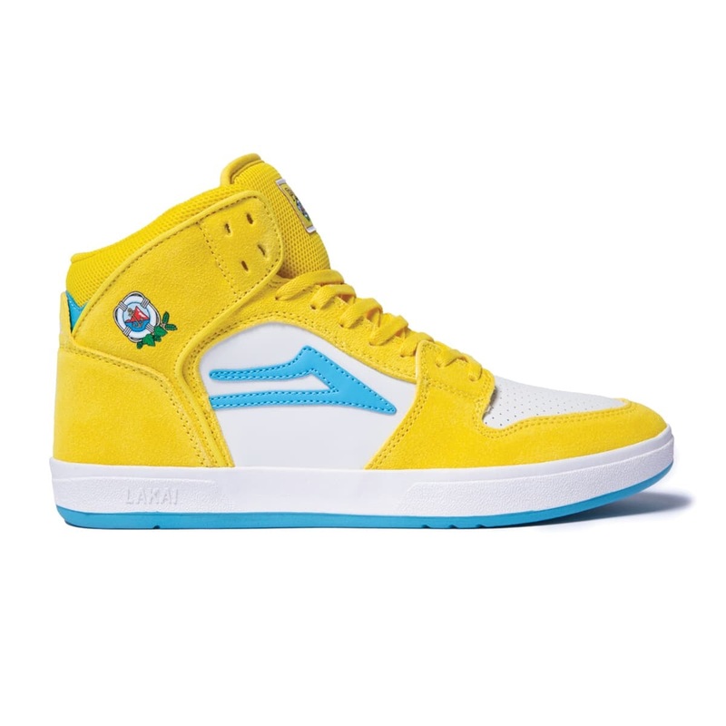 Lakai Shoes Telford SMU – Yellow/Cyan Suede 8 Yellow