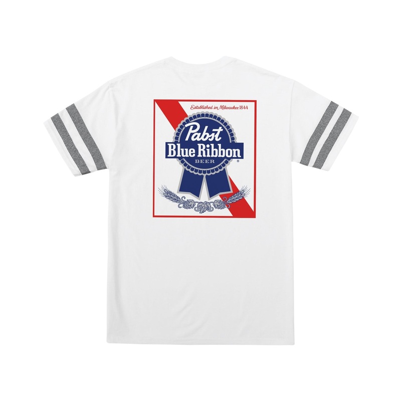 LOSER MACHINE X PABST BLUE RIBBON THROWBACK STRIPED JERSEY MED