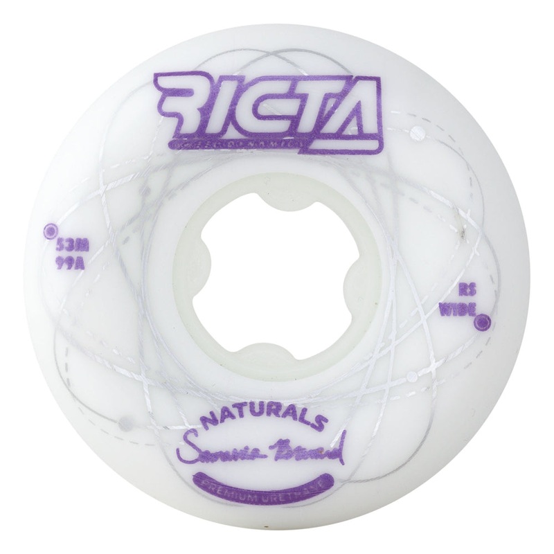 RICTA WHEELS BREVARD ORBITOL NATURALS WHITE/PURPLE WIDE 99A (53MM) 53MM