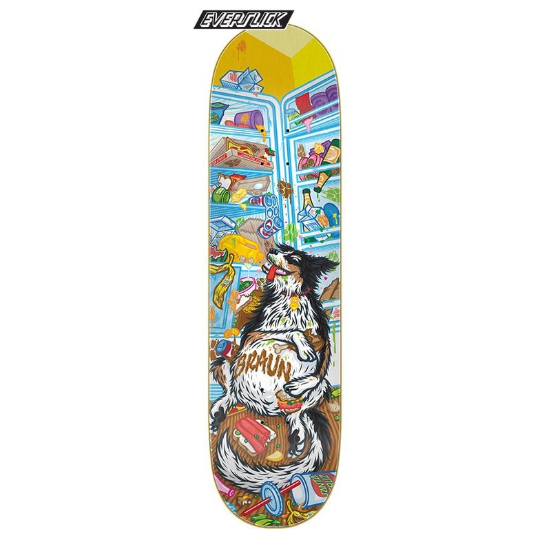 SANTA CRUZ EVERSLICK SLICK BOTTOM BRAUN MUNCHIES DECK (8.25″ X 31.8″) 8.25″