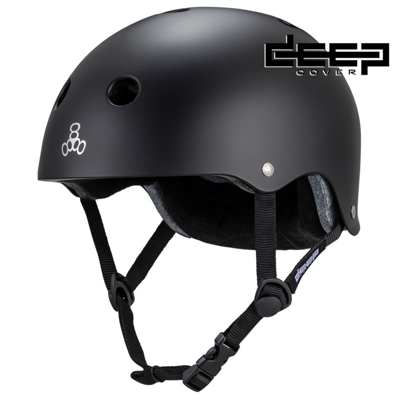 TRIPLE 8 DEEP COVER HELMET BLACK MATTE XS/S