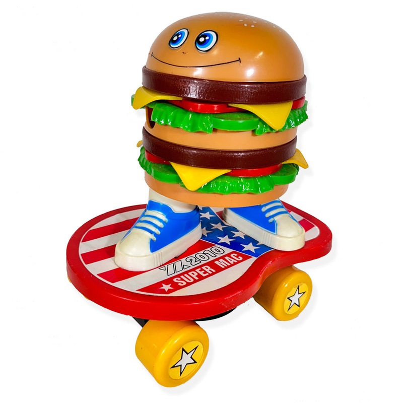 Vintage Skateboarding Burger Super Mack Toy 1988