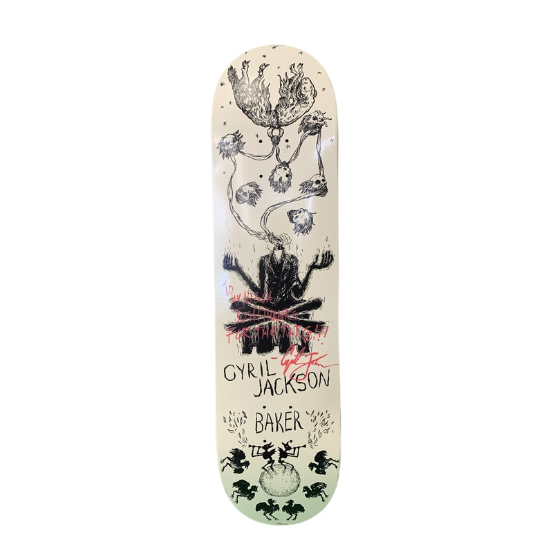 Baker Cyril Jackson Folk Goth Signed 8″ Classic Skateboard Deck
