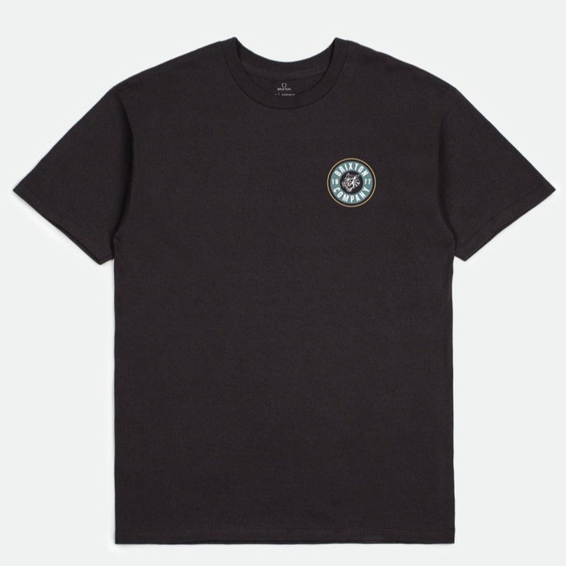 BRIXTON T-SHIRT RAGE WASHED BLACK MED