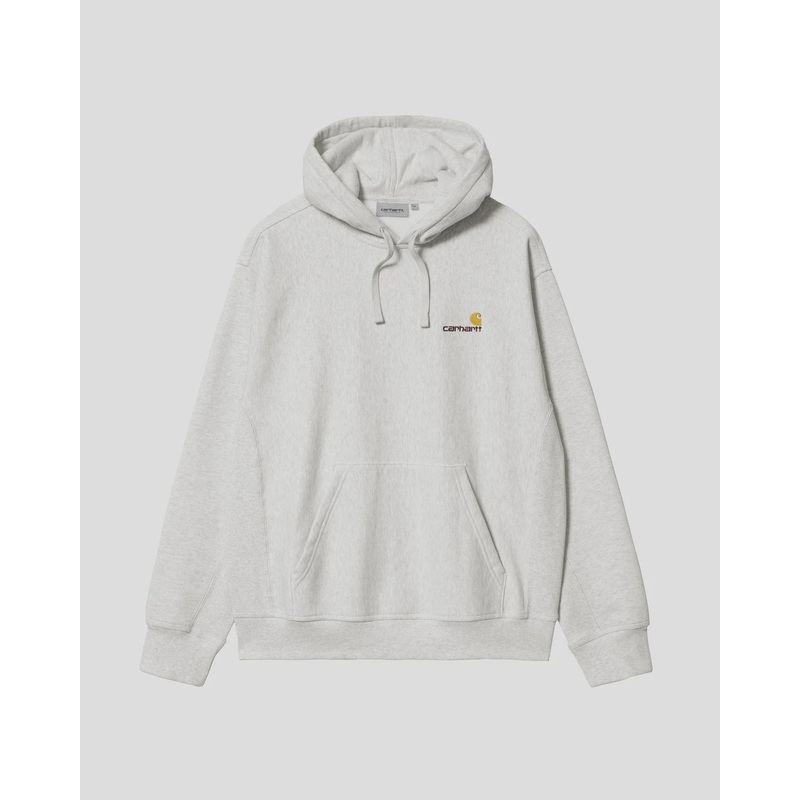 Carhartt WIP American Script Hooded Sweater – Ash Heather Small