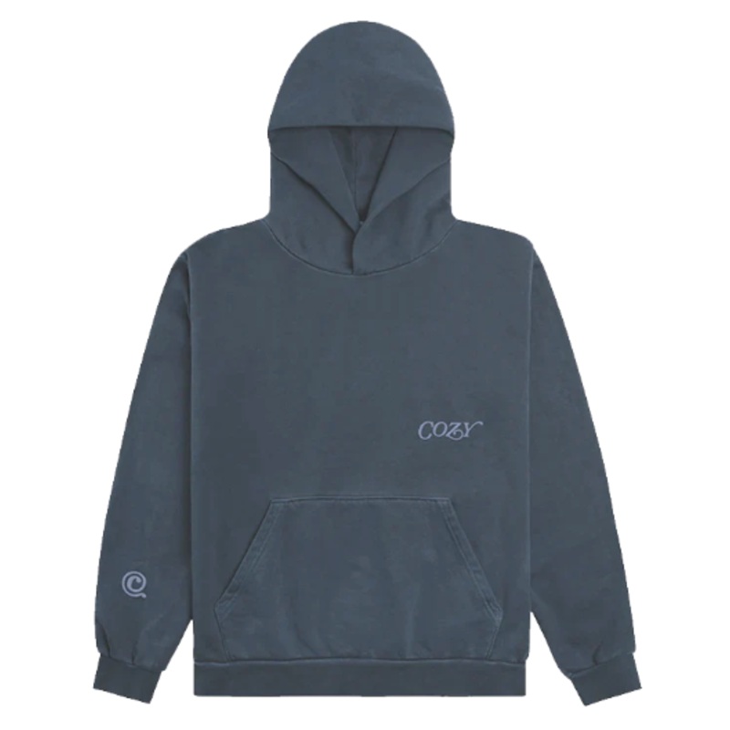 Cozy Lux Hoodie Washed Navy Small
