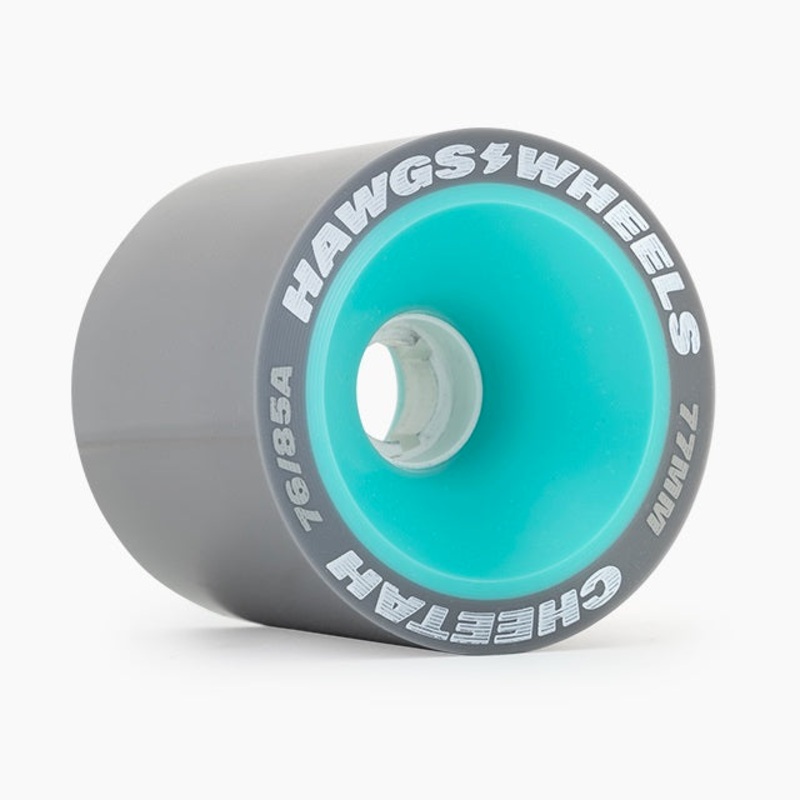 Hawgs Dual-Duro Cheetah Wheels 77mm 85a – Grey/Teal (Set of 4)