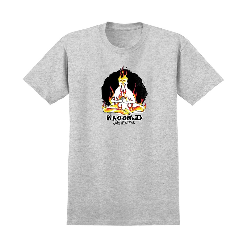 Krooked Over Heated T-Shirt S Spirit Grey
