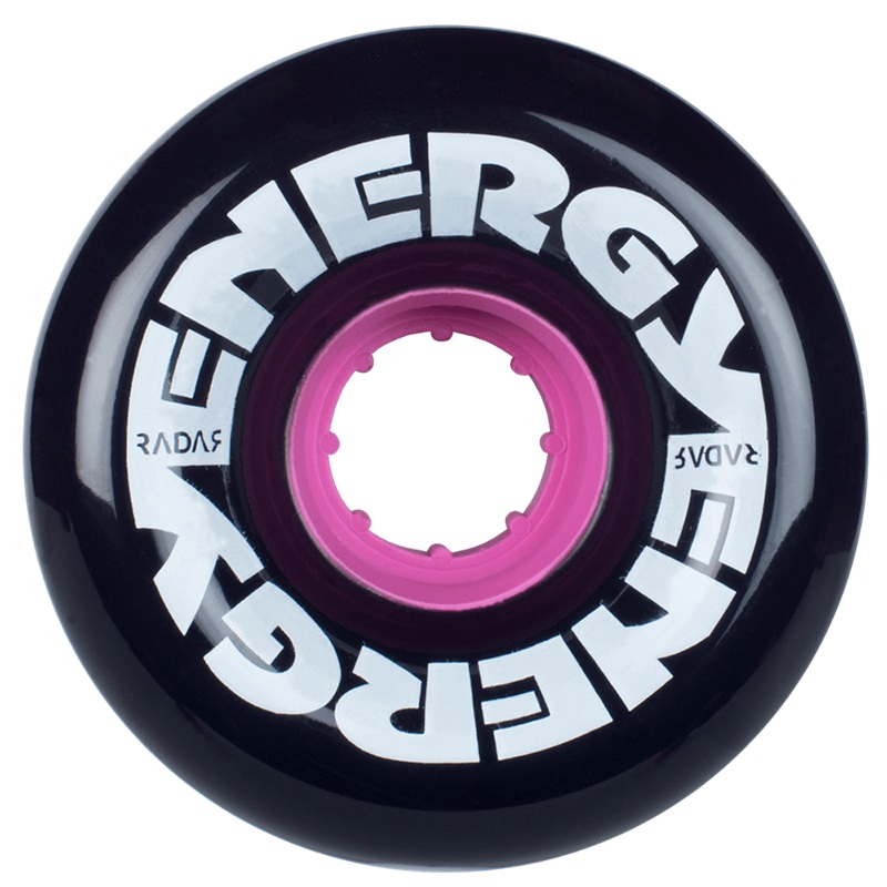 Radar Energy Roller Skate Wheels 65mm 78a – Black (4 Pack)