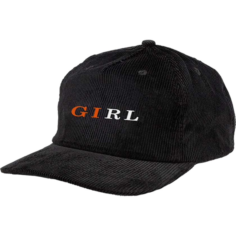 GIRL SERIF 5P CORD HAT ADJ-BLACK