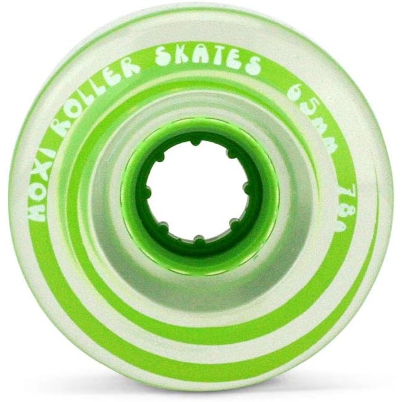 Moxi Gummy 78a 65mm Clear Green (Set of 8) Roller Skate Wheels
