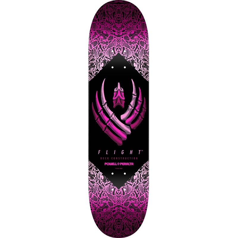 Powell Peralta Bones Flight Skateboard Deck – 8.0 Pink