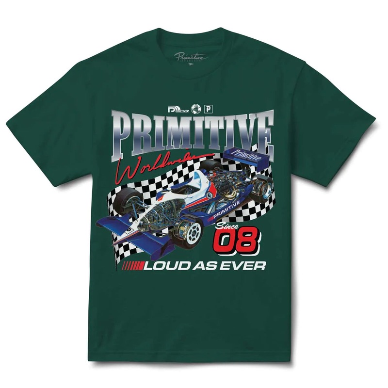 Primitive Finish Line Tee – Forest Green XL Green