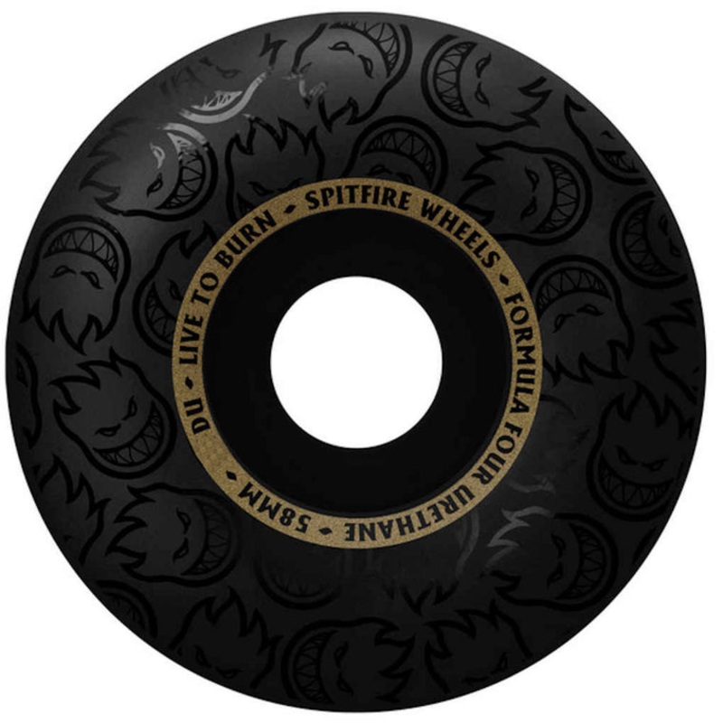 SPITFIRE WHEELS FORMULA FOUR BLACK OUT RADIAL 101A (58MM) 58MM