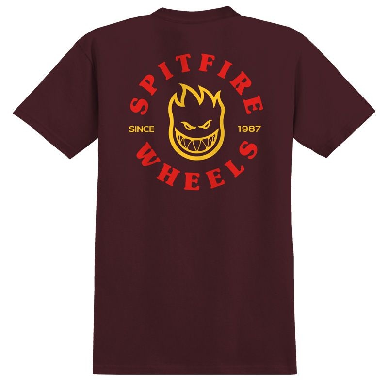 SPITFIRE YOUTH CLASSIC MAROON/RED/YELLOW SMALL