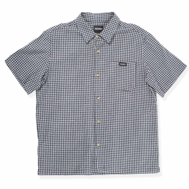 Theories AVIGNON Flannel BUTTON UP SHIRT Sea S