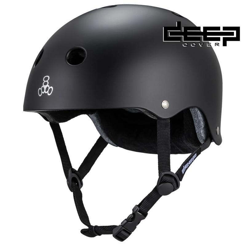 Triple 8 Deep Cover Helmet Matte Black Small