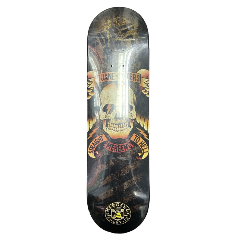 Black Label – Duane Peters Skull – emergency – Skateboard Deck
