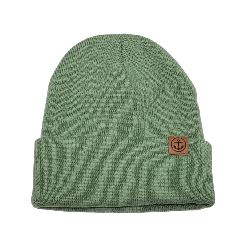 Callender Beanie – Leather / Jade