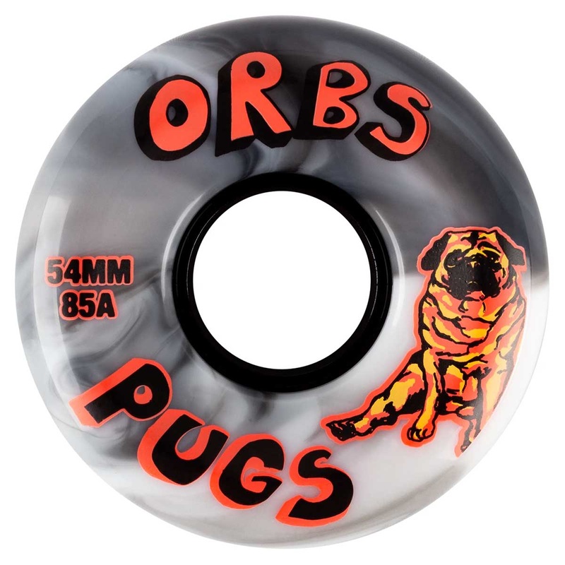 ORBS WHEELS – PUGS 85A BLACK/WHITE SWIRL (54MM) 54MM