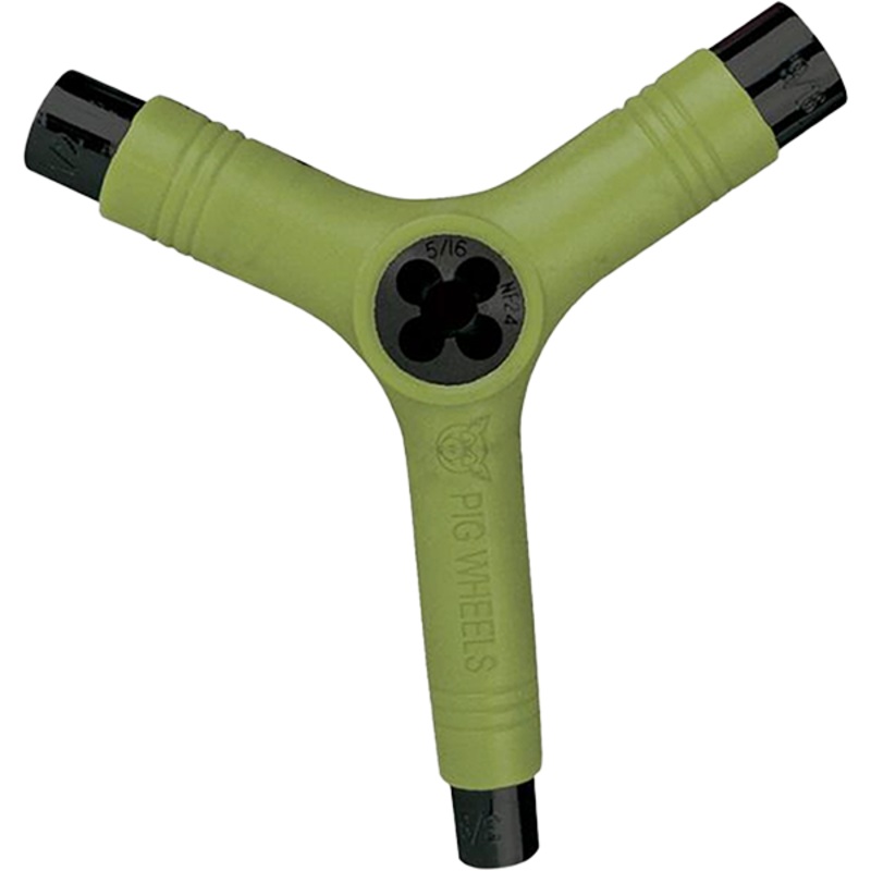 PIG SKATE TOOL- tri-socket/threader OLIVE GREEN