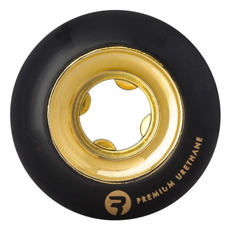 Ricta Chrome Core Wheels 52mm 99a – Black/Gold (Set)