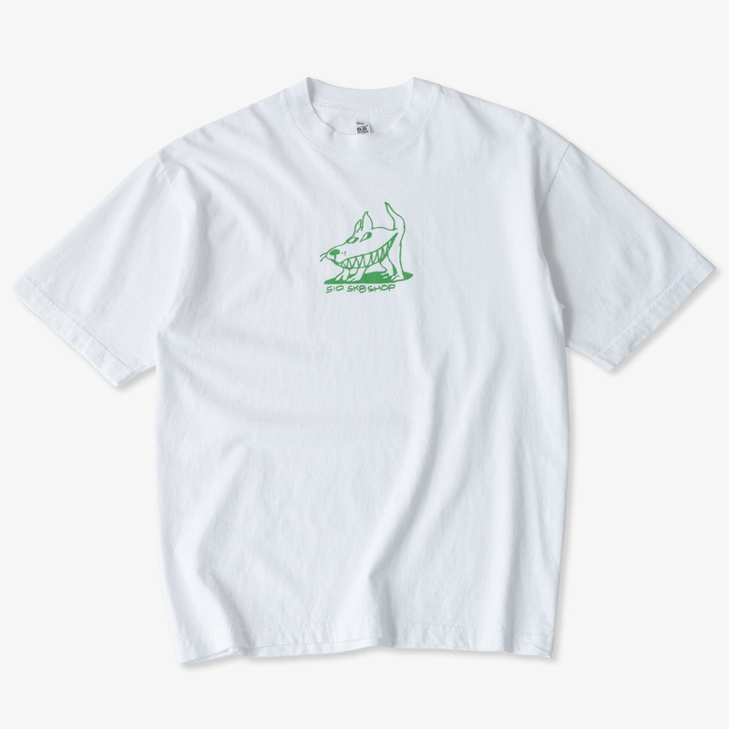 Sharkdog Tee (White/Green) SMALL