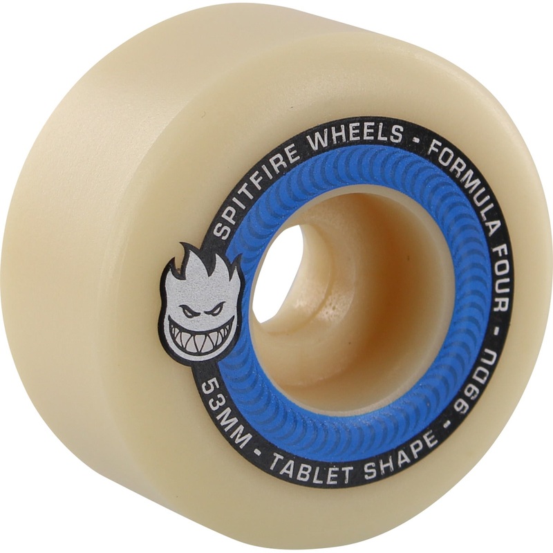 Spitfire Wheels F4 Tablets 53mm 99a – Natural/Blue (Set of 4)