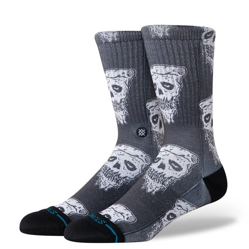 STANCE SOCKS PIZZA FACE WHITE/BLACK MEDIUM