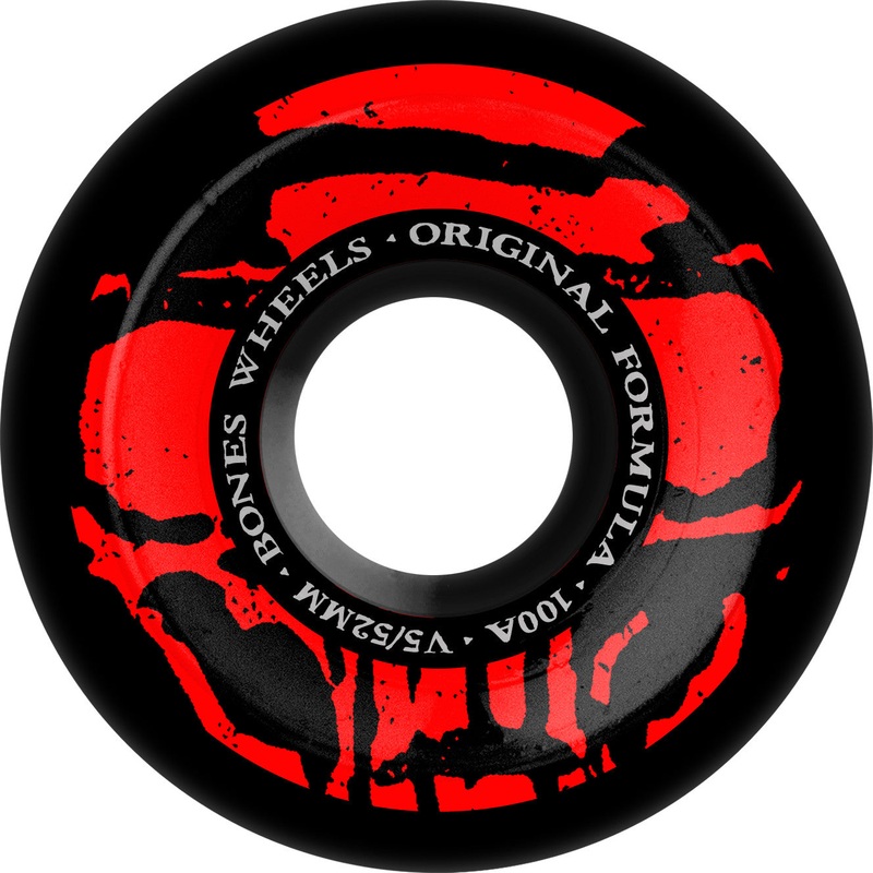 Bones OG Formula Mummy Skulls V5 Sidecut 52mm 100a Wheels – Black (Set of 4)