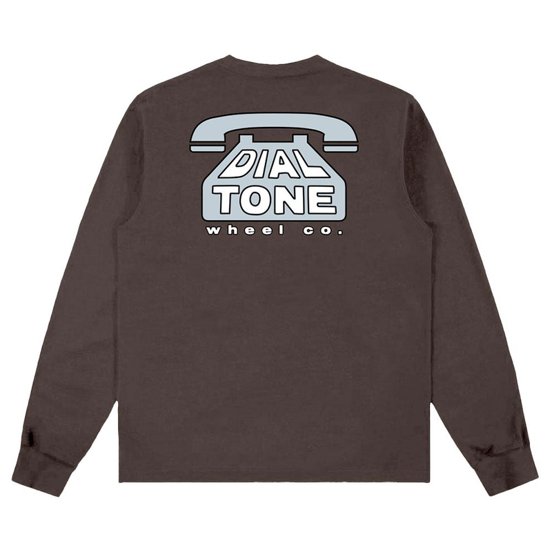 Dial Tone Wheel Co Dial Logo Longsleeve Tee Dark Chocolate Brown S