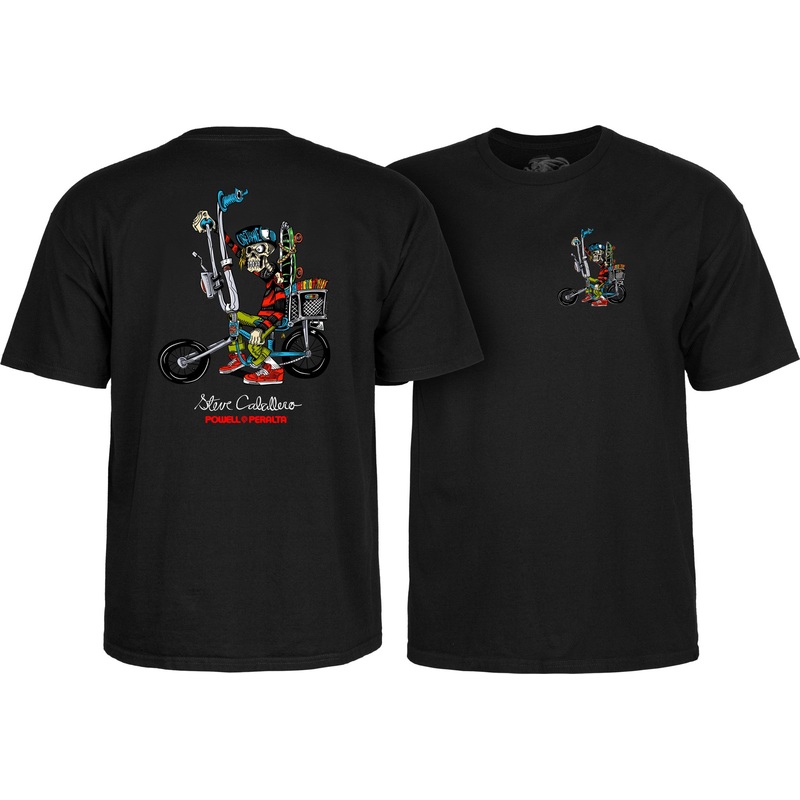 Powell Peralta Steve Caballero Chopper Bike T-shirt – Black L Black