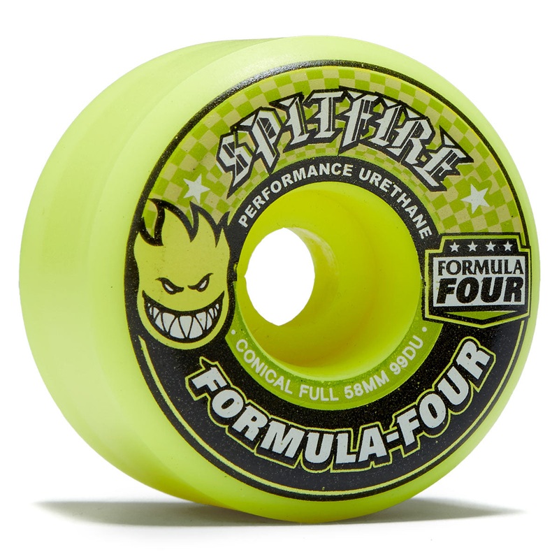 SPITFIRE WHEELS CONICAL FULL NEON YELLOW 99A (58MM) 58MM