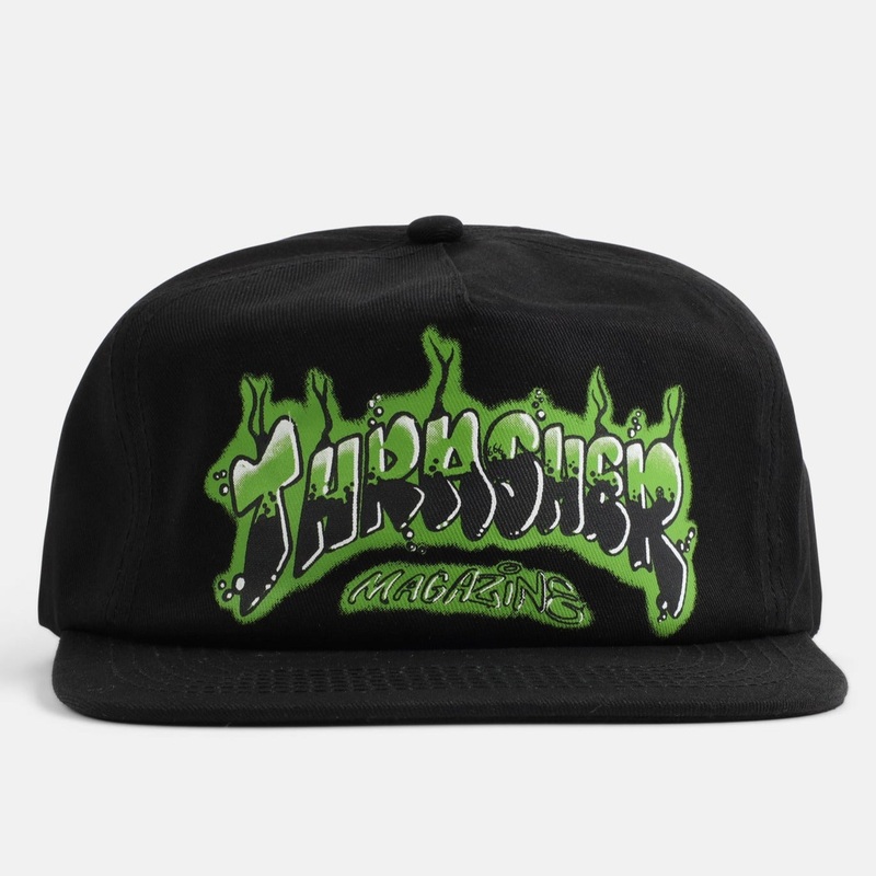 THRASHER AIRBRUSH SNAPBACK BLACK