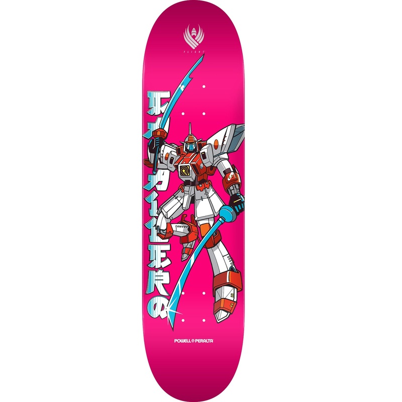 Powell Peralta Steve Caballero Gundam Flight Skateboard Deck – 8.5 Pink
