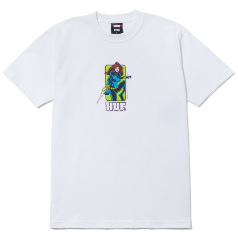 HUF X AVENGERS BLACK WIDOW TEE WHITE SMALL