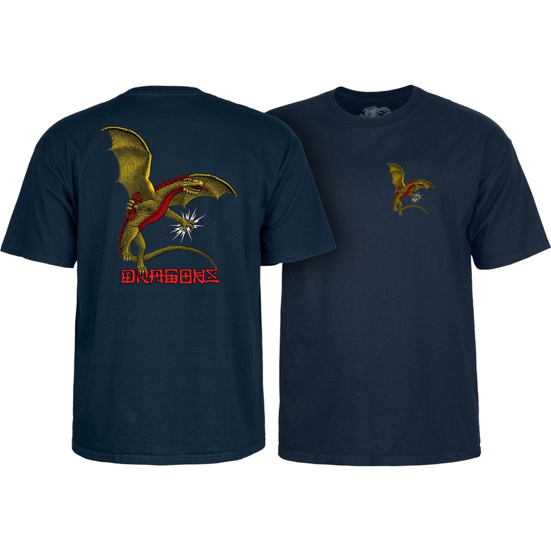 Powell Peralta Dragons Logo T-Shirt – Navy M Navy