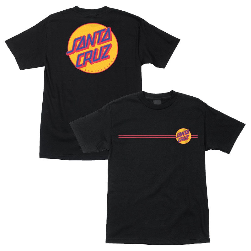 SANTA CRUZ T-SHIRT OTHER DOT HEATHER BLACK/MUSTARD SMALL