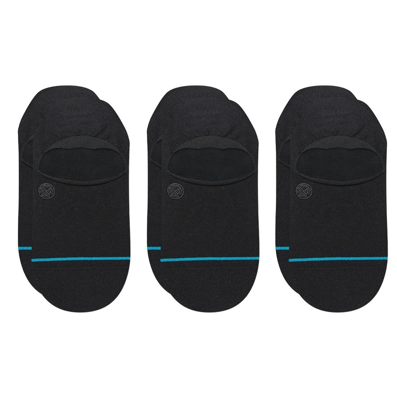 STANCE SOCKS – ICON NO SHOW 3-PACK BLACK SMALL