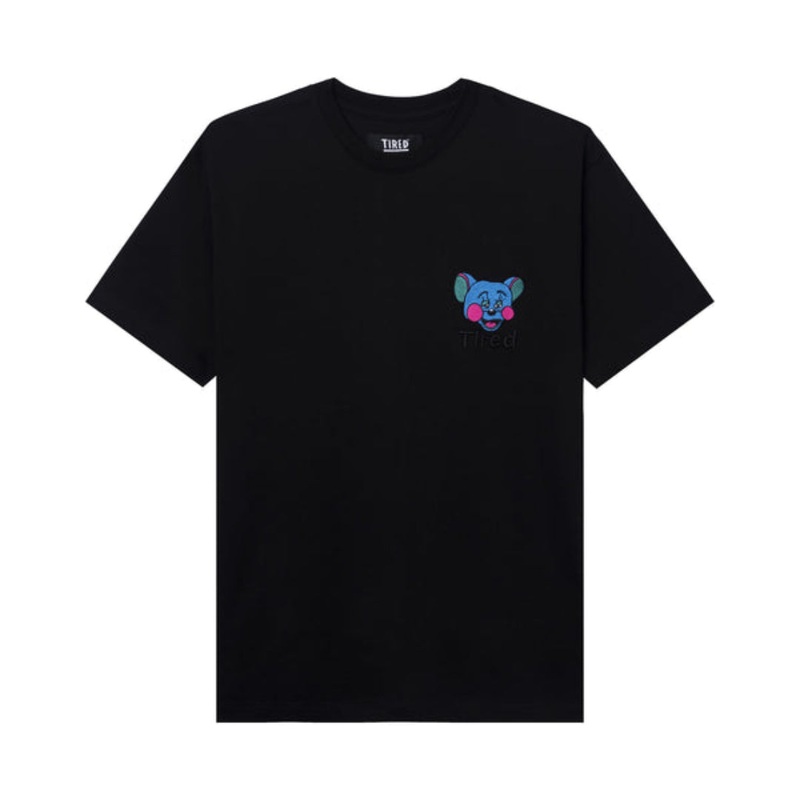 Tired – Tipsy Mouse Embroidered – T-Shirt Extra Large