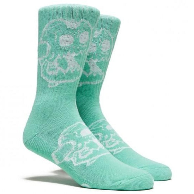 TOY MACHINE SOCKS MONSTER SKULL AQUA