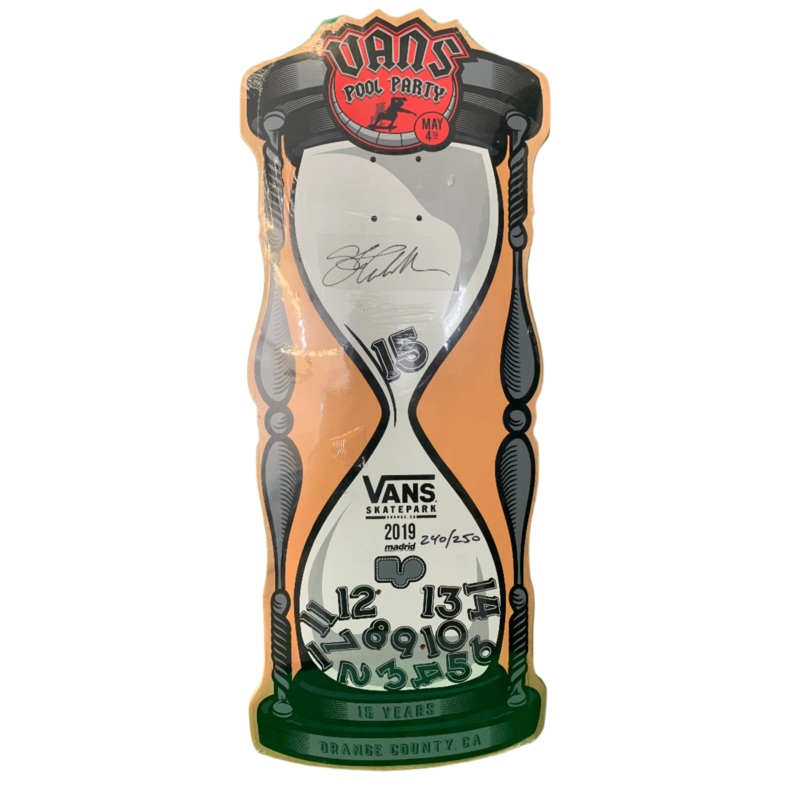 Vans Pool Party 2019 Steve Caballero Signed 240/250 Hourglass Classic Skateboard Deck