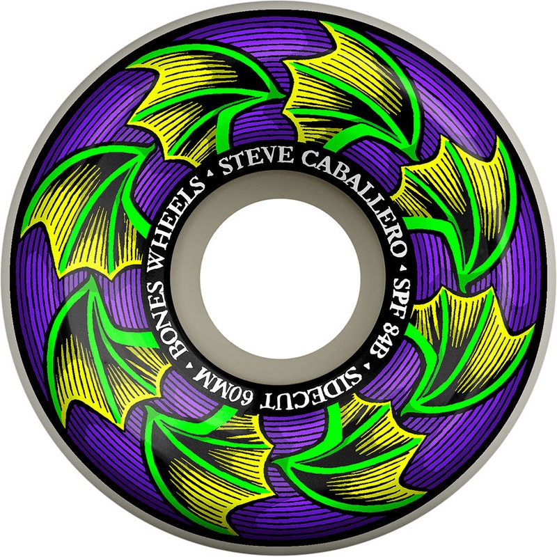 Bones SPF Caballero Bat Wings P5 Sidecut 60mm 104a Wheels – White (Set of 4)