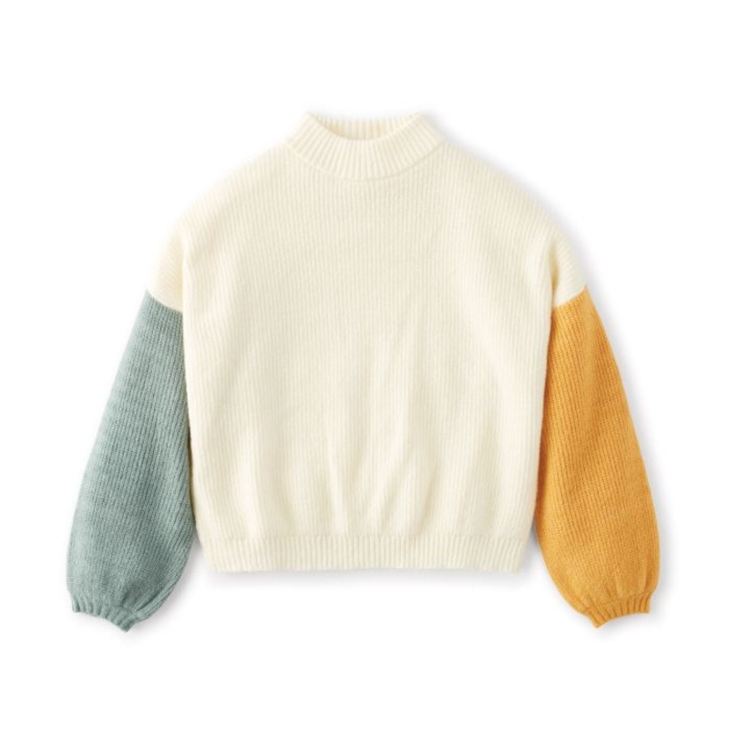 BRIXTON BURNING UP SWEATER – OFF WHITE – 49% ACRYLIC 37% NYLON 10% POLYESTER 4% SPANDEX SMALL